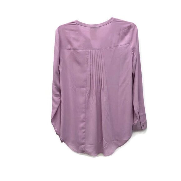 Go Silk Lilac Hi-Lo Silk Blouse - Picture 2 of 2